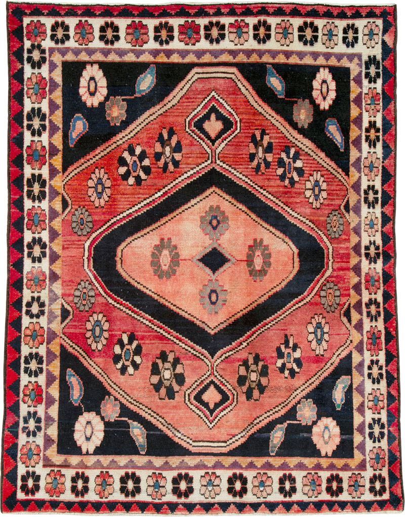 Vintage Persian Gabbeh Rug, No.25203 - Staging