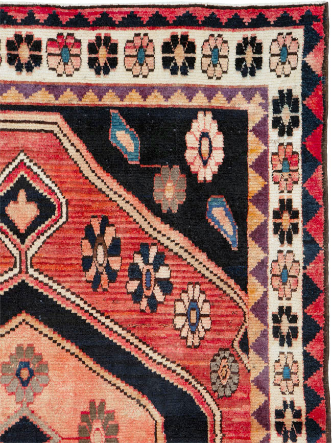 Vintage Persian Gabbeh Rug, No.25203 - Staging