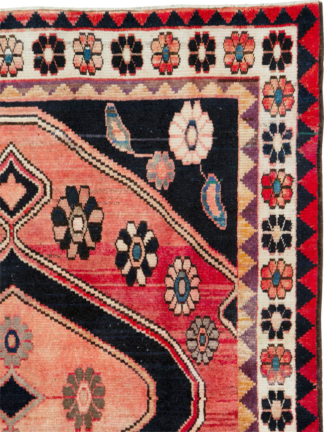Vintage Persian Gabbeh Rug, No.25203 - Staging