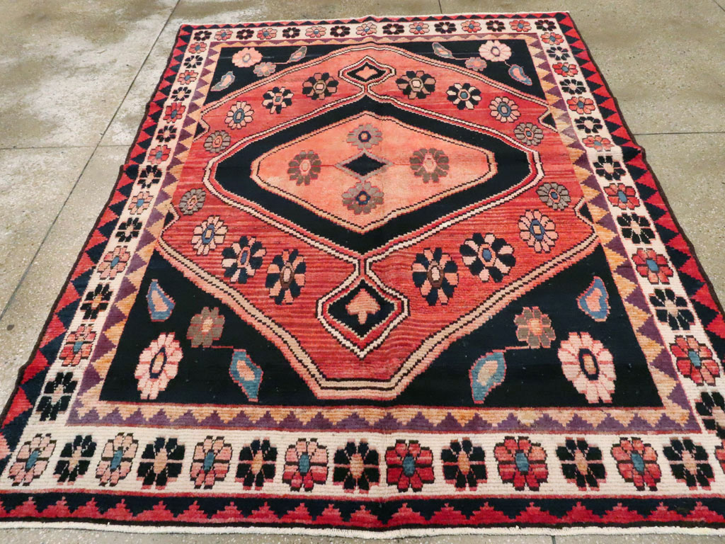 Vintage Persian Gabbeh Rug, No.25203 - Staging