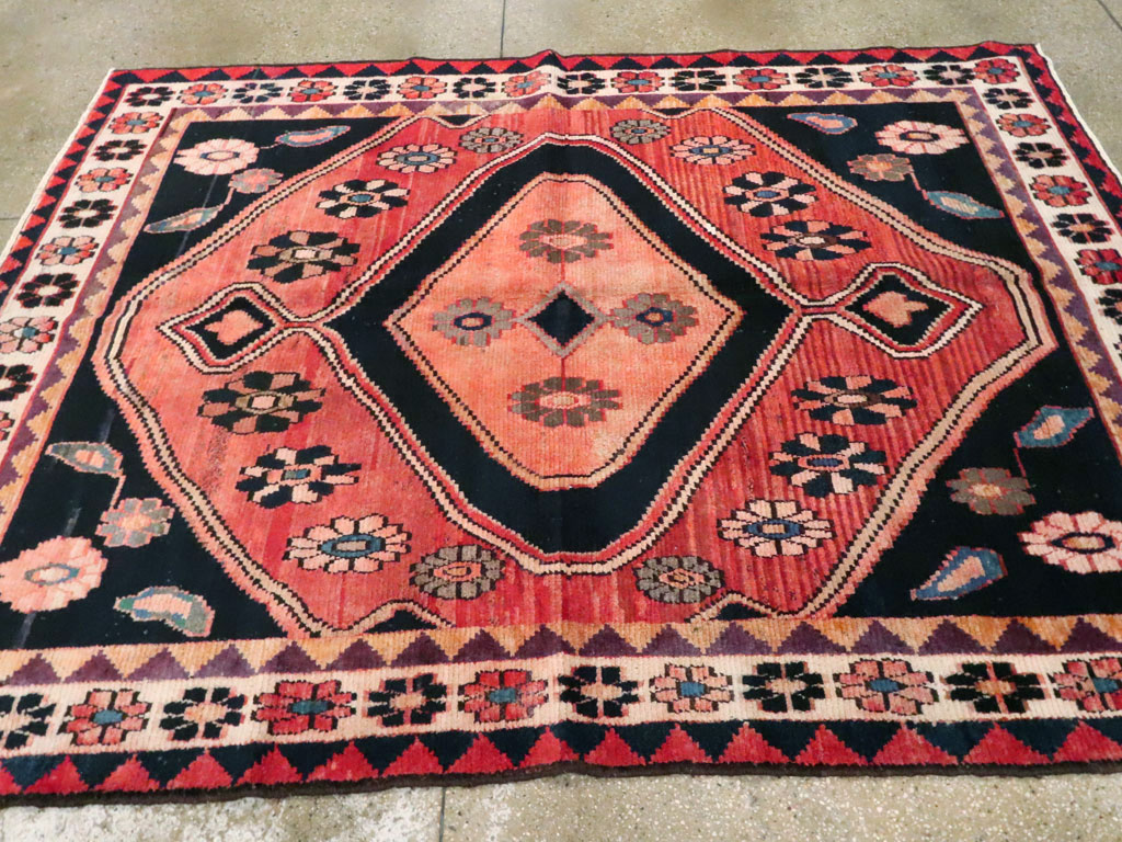 Vintage Persian Gabbeh Rug, No.25203 - Staging