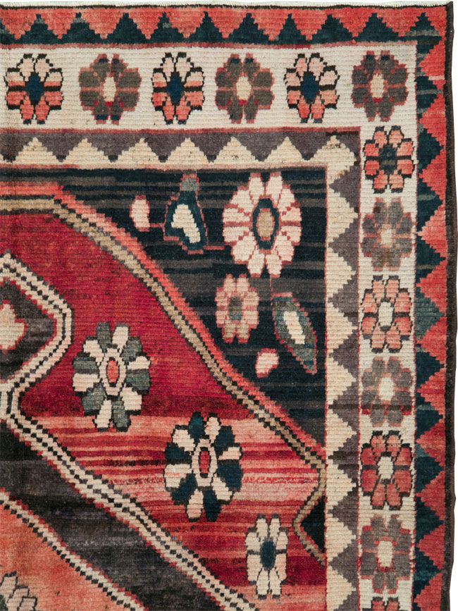 Vintage Persian Gabbeh Rug, No.25205 - Staging