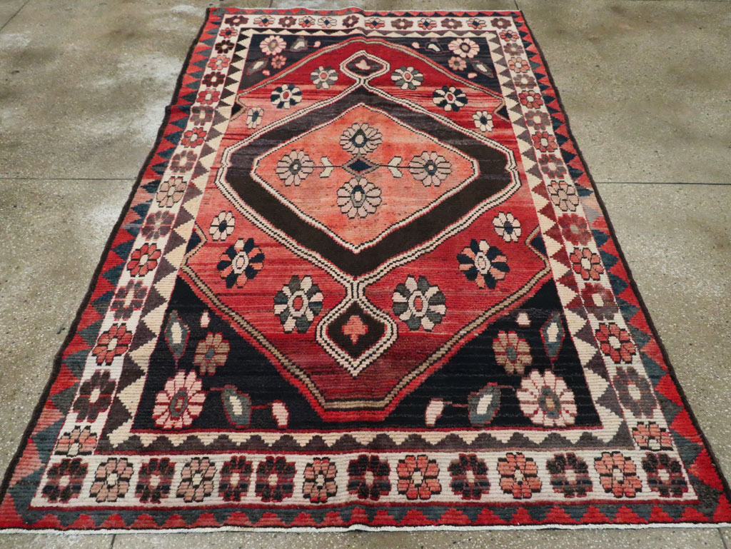 Vintage Persian Gabbeh Rug, No.25205 - Staging
