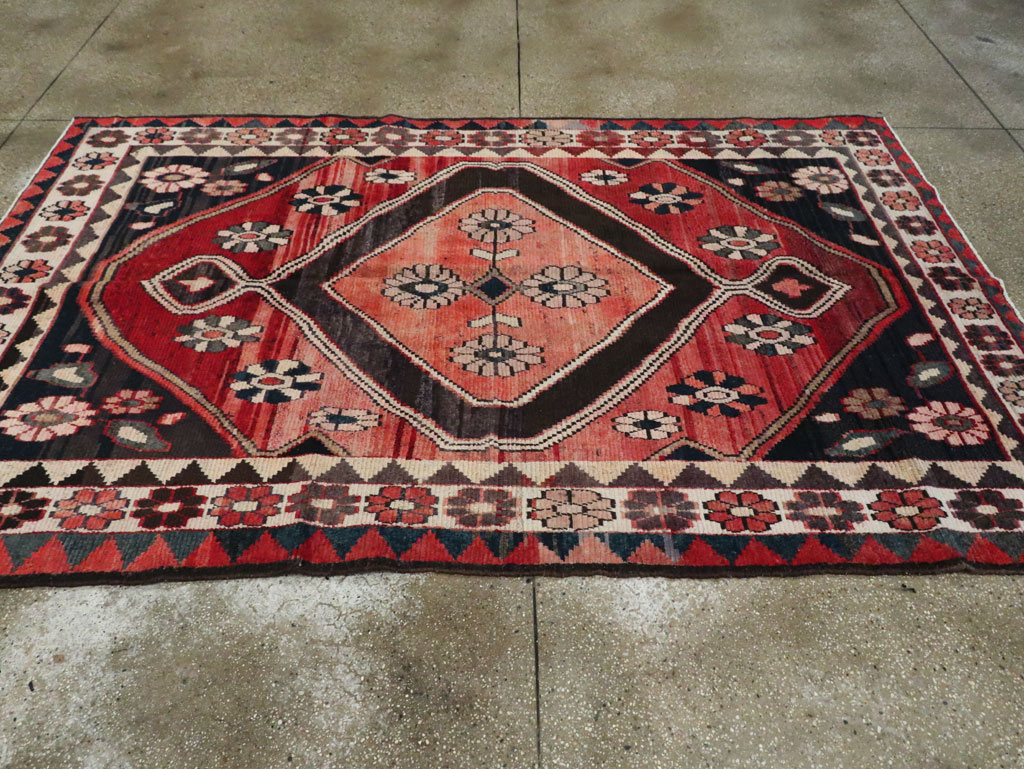 Vintage Persian Gabbeh Rug, No.25205 - Staging