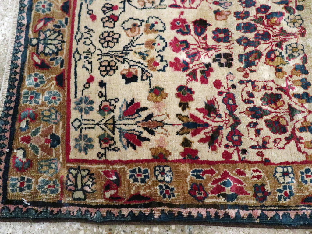 Antique Persian Tabriz Pictorial Rug, No.25211 - Staging