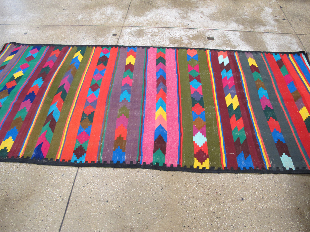 Vintage Persian Flatweave Kilim Rug (Pair: 1 of 2), No.25217 - Staging