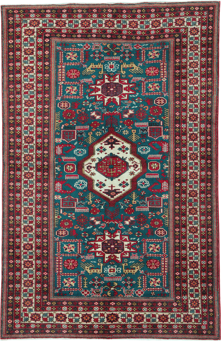 Vintage Persian Tabriz Rug (Pair: 1 of 2), No.25224 - Staging