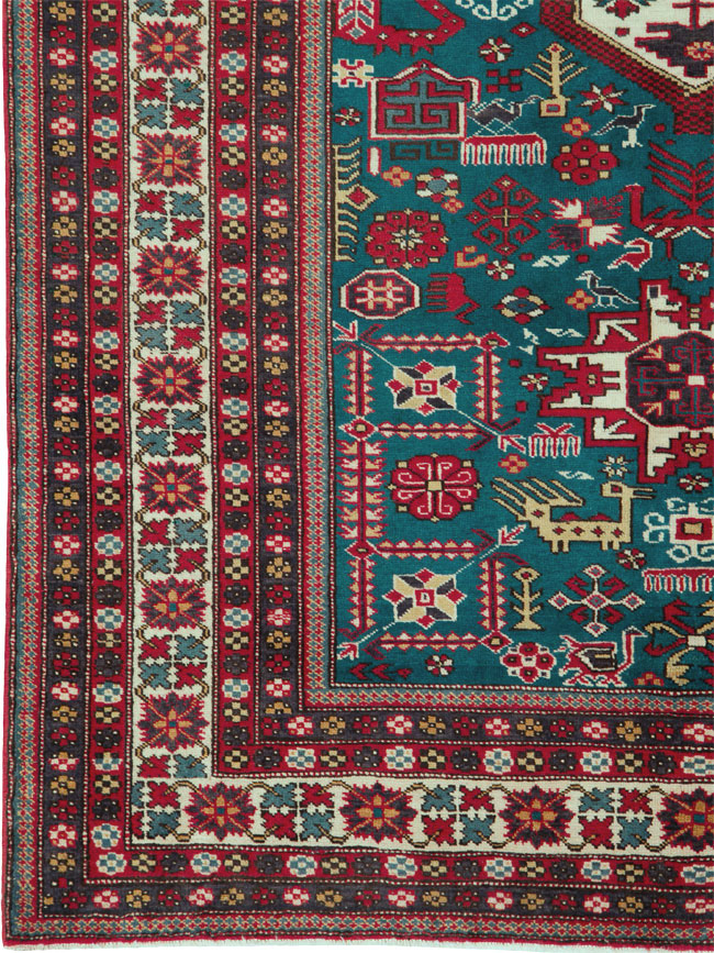 Vintage Persian Tabriz Rug (Pair: 1 of 2), No.25224 - Staging