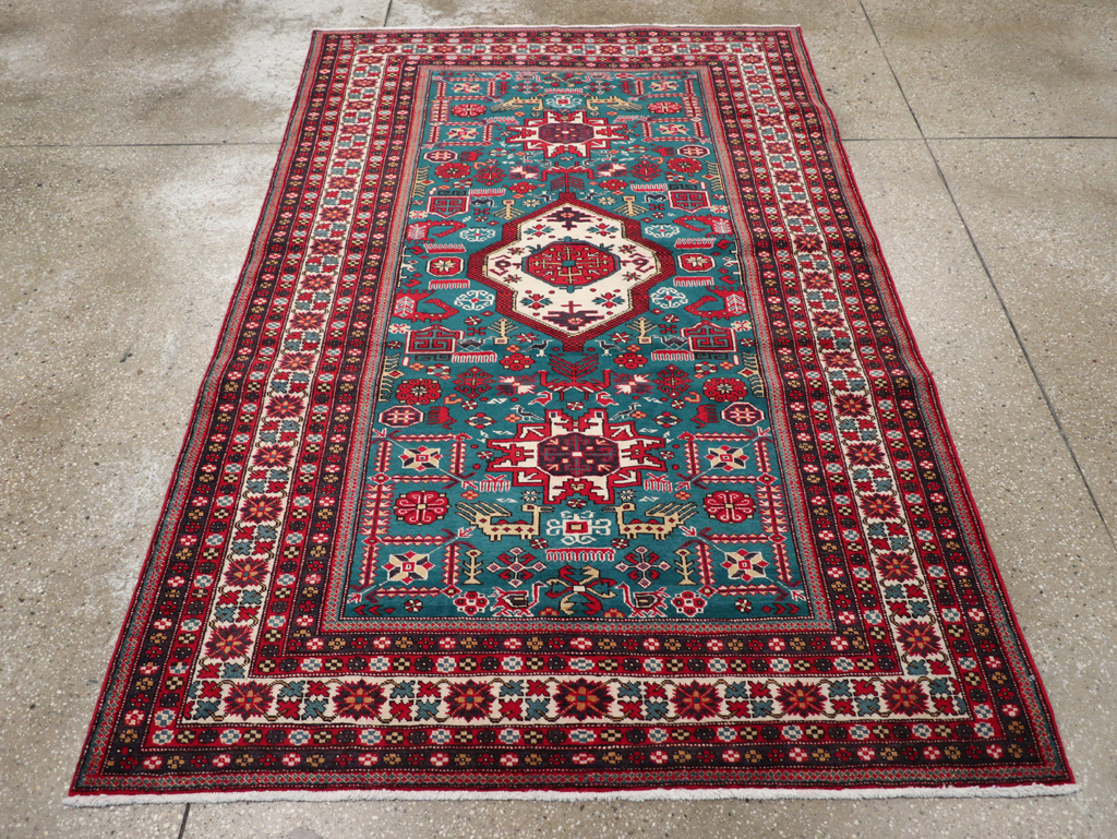 Vintage Persian Tabriz Rug (Pair: 1 of 2), No.25224 - Staging