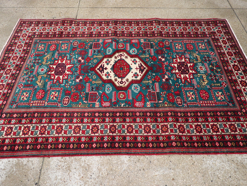 Vintage Persian Tabriz Rug (Pair: 1 of 2), No.25224 - Staging
