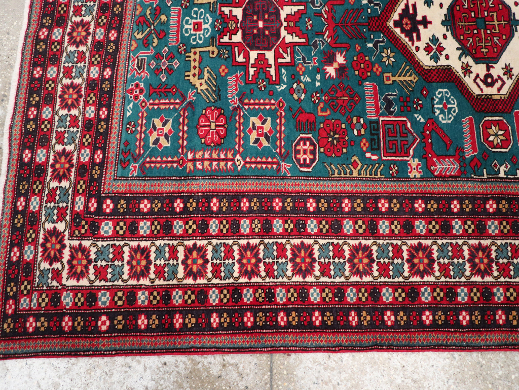 Vintage Persian Tabriz Rug (Pair: 1 of 2), No.25224 - Staging