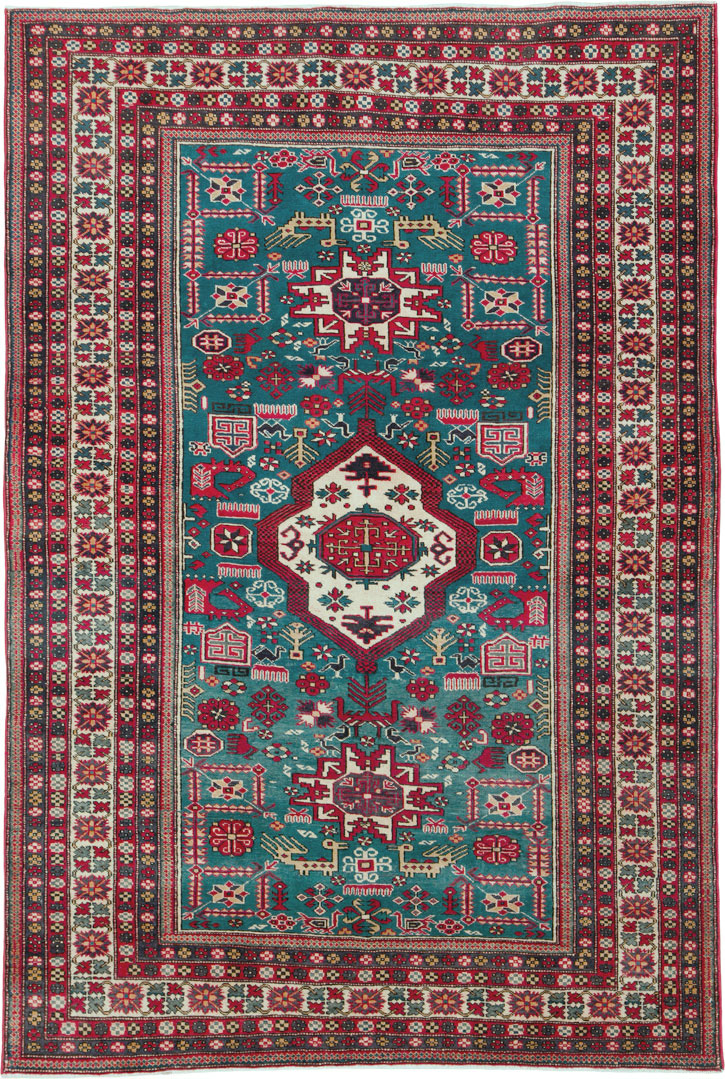 Vintage Persian Tabriz Rug (Pair: 2 of 2), No.25225 - Staging