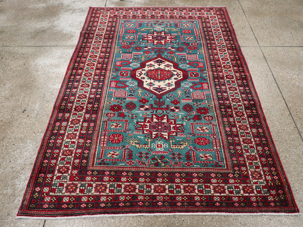 Vintage Persian Tabriz Rug (Pair: 2 of 2), No.25225 - Staging