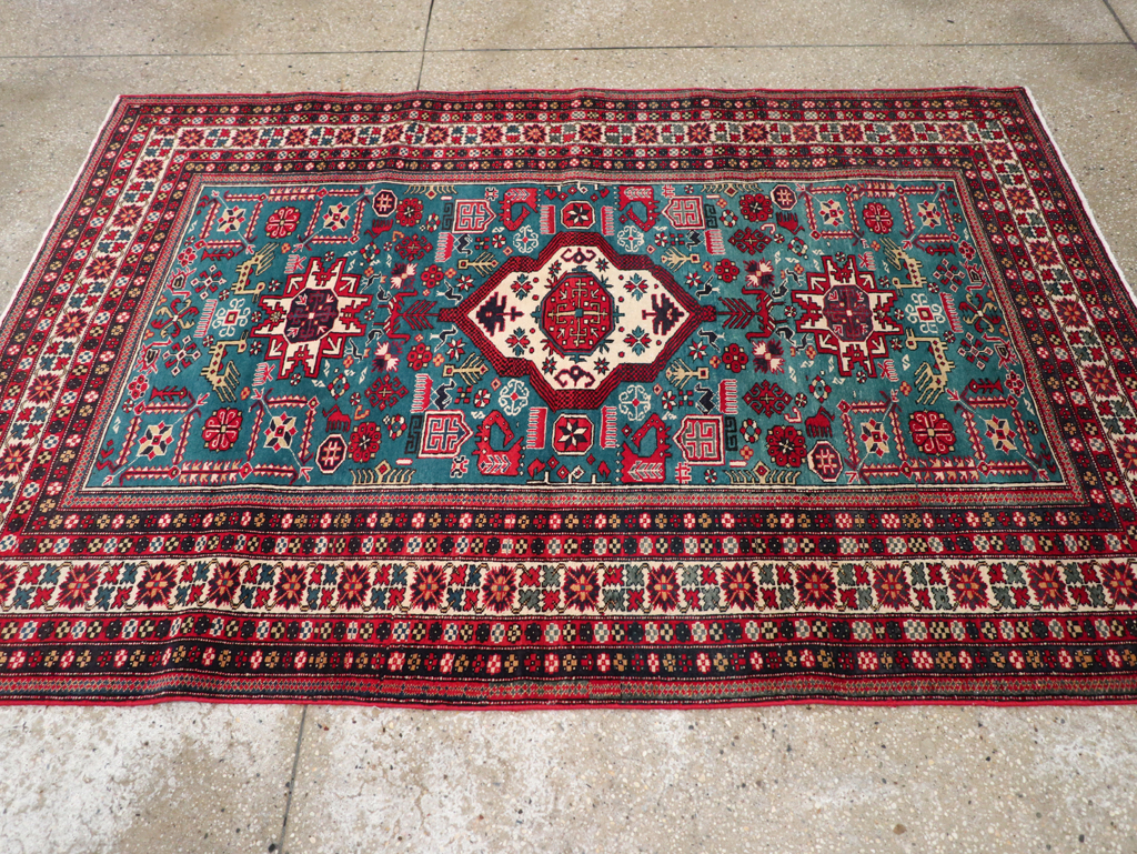 Vintage Persian Tabriz Rug (Pair: 2 of 2), No.25225 - Staging