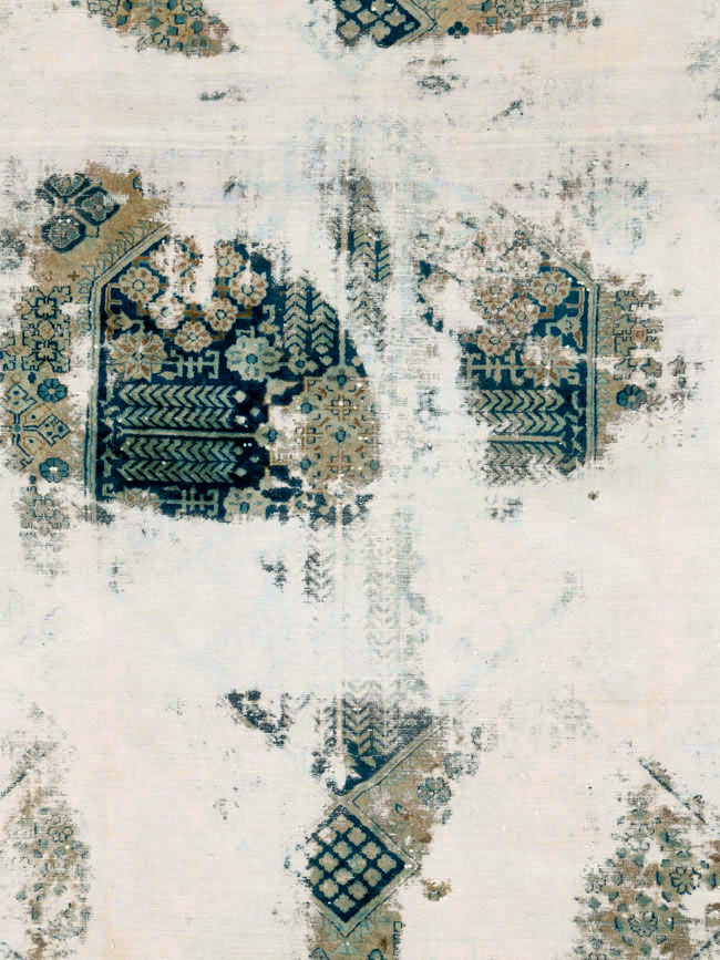 Vintage Persian Tabriz Overdyed Carpet, No.25235 - Staging