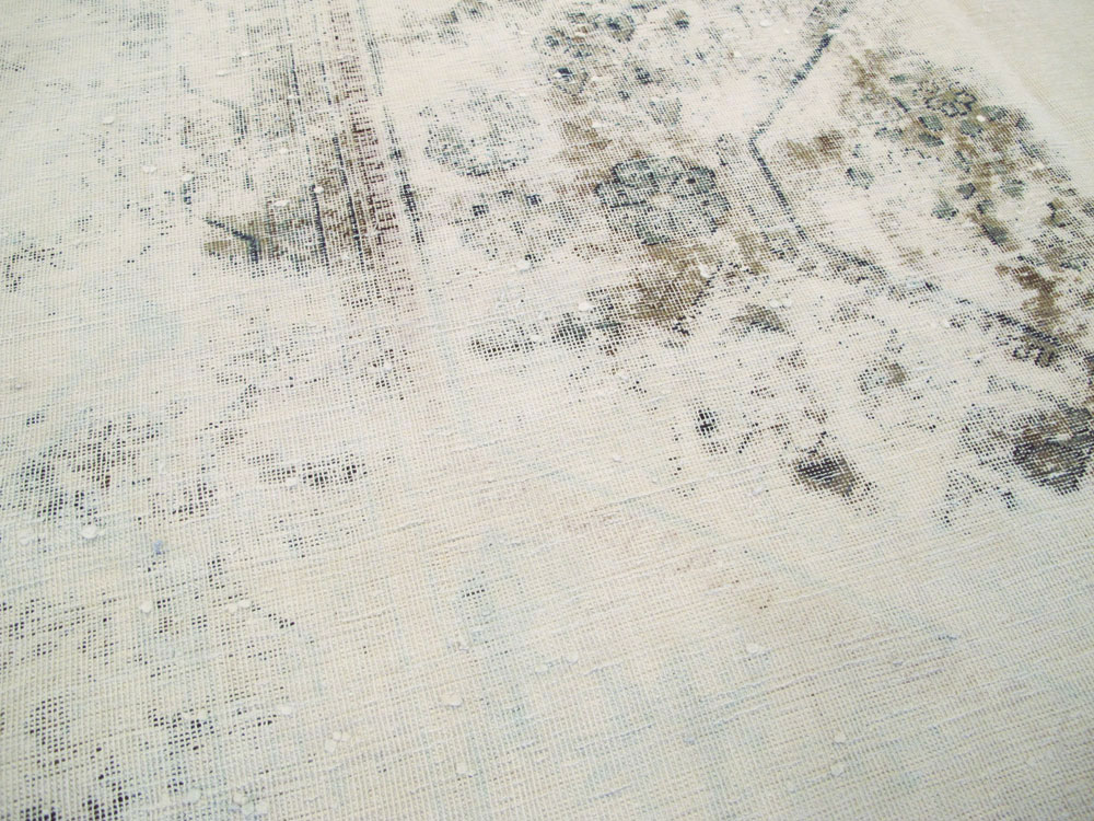 Vintage Persian Tabriz Overdyed Carpet, No.25235 - Staging