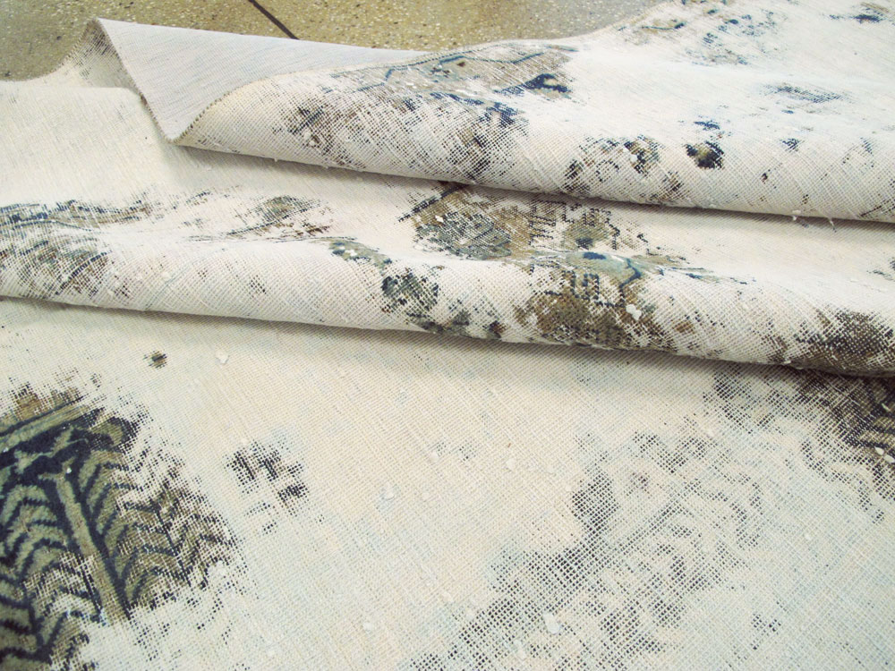 Vintage Persian Tabriz Overdyed Carpet, No.25235 - Staging