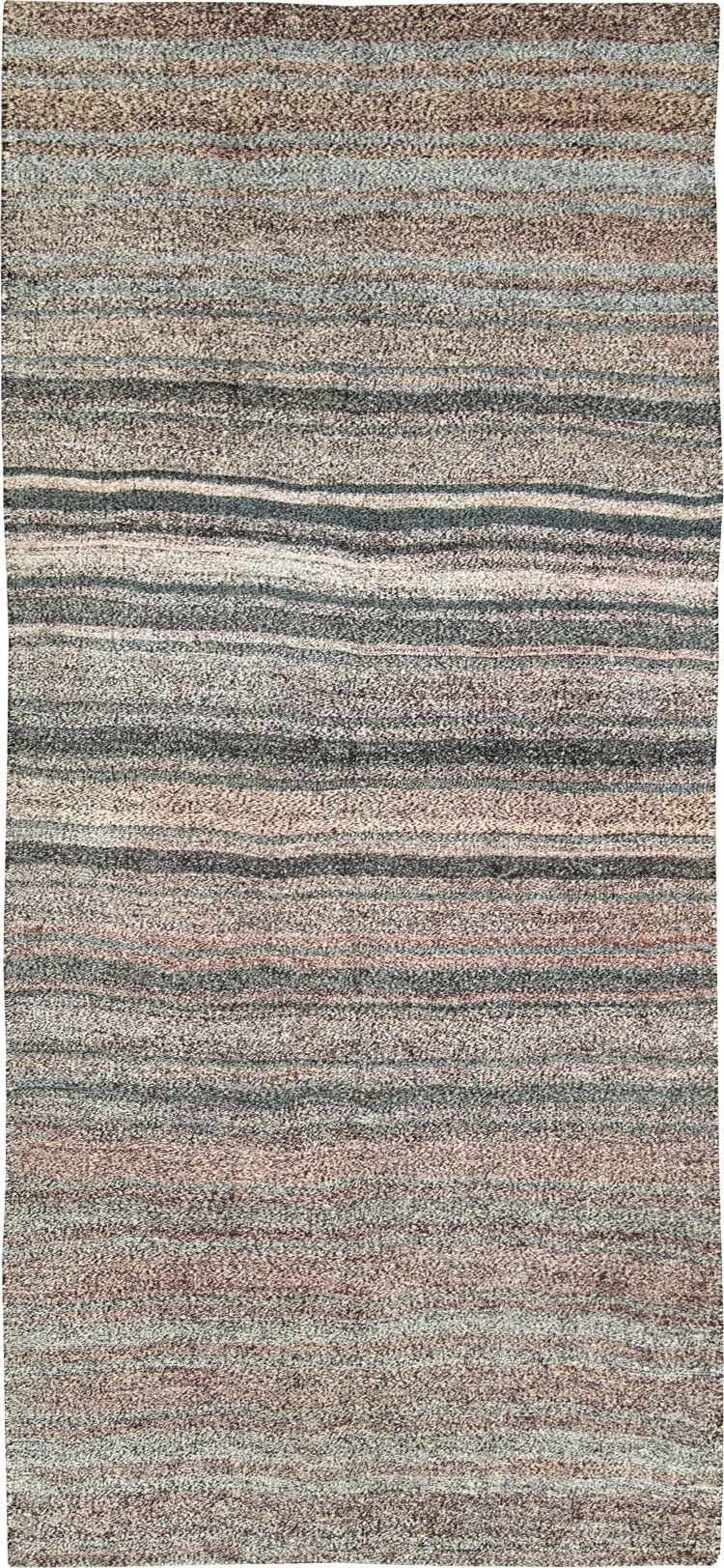 Vintage Persian Flatweave Kilim Gallery Rug, No.25247 - Staging