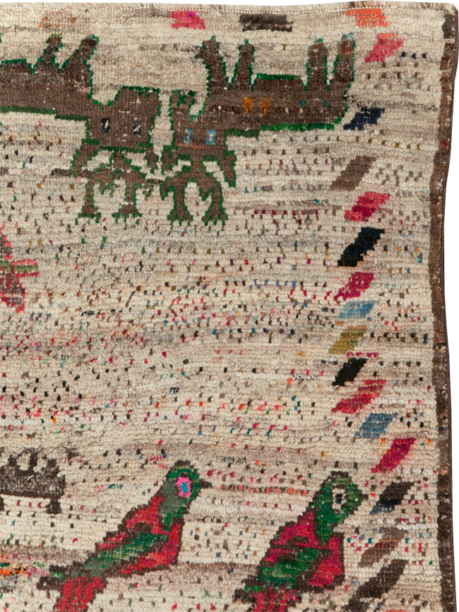 Vintage Persian Gabbeh Rug, No.25255 - Staging