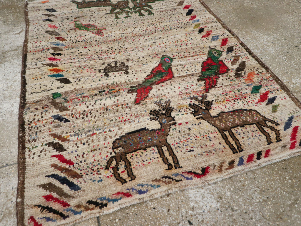 Vintage Persian Gabbeh Rug, No.25255 - Staging