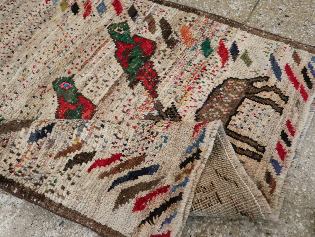 Vintage Persian Gabbeh Rug, No.25255 - Staging