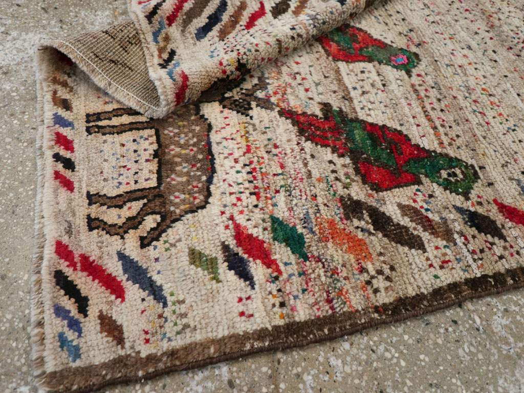 Vintage Persian Gabbeh Rug, No.25255 - Staging