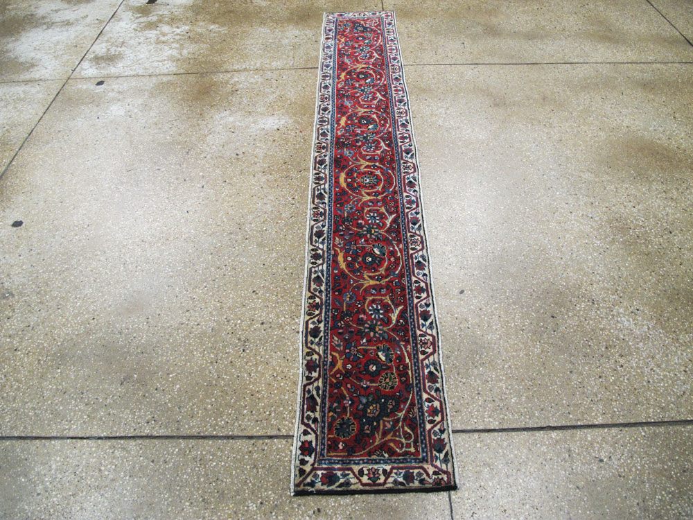 Antique Persian Tabriz Runner, No.25258 - Staging