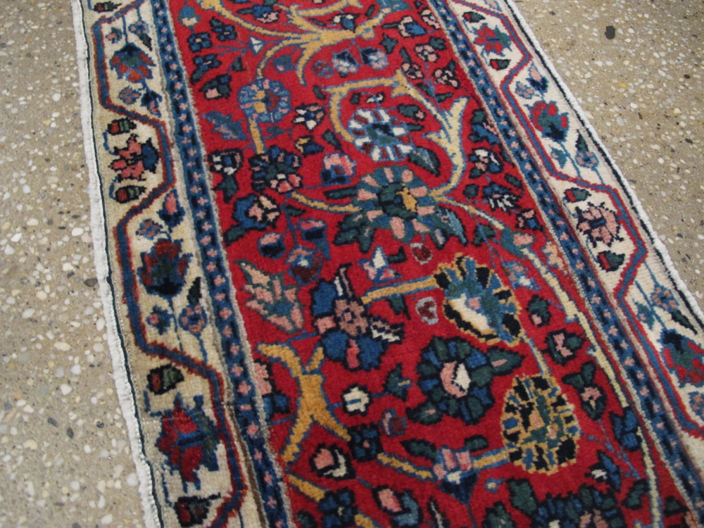 Antique Persian Tabriz Runner, No.25258 - Staging