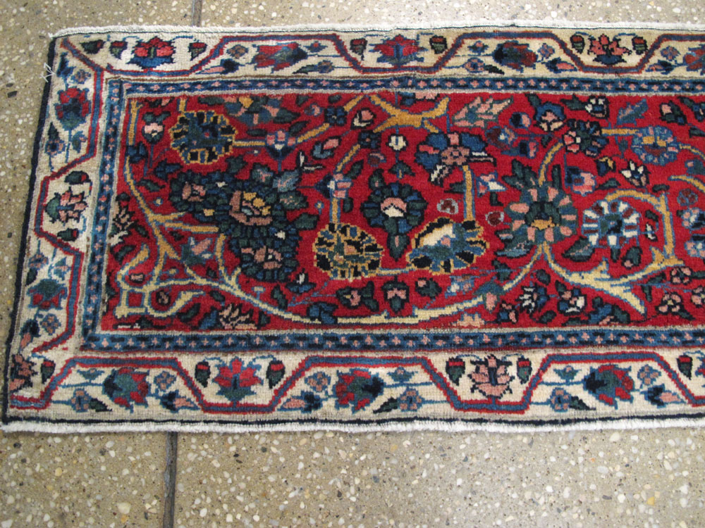 Antique Persian Tabriz Runner, No.25258 - Staging