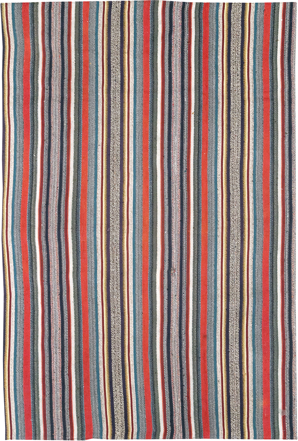 Vintage Persian Flatweave Kilim Accent Rug, No.25268 - Staging