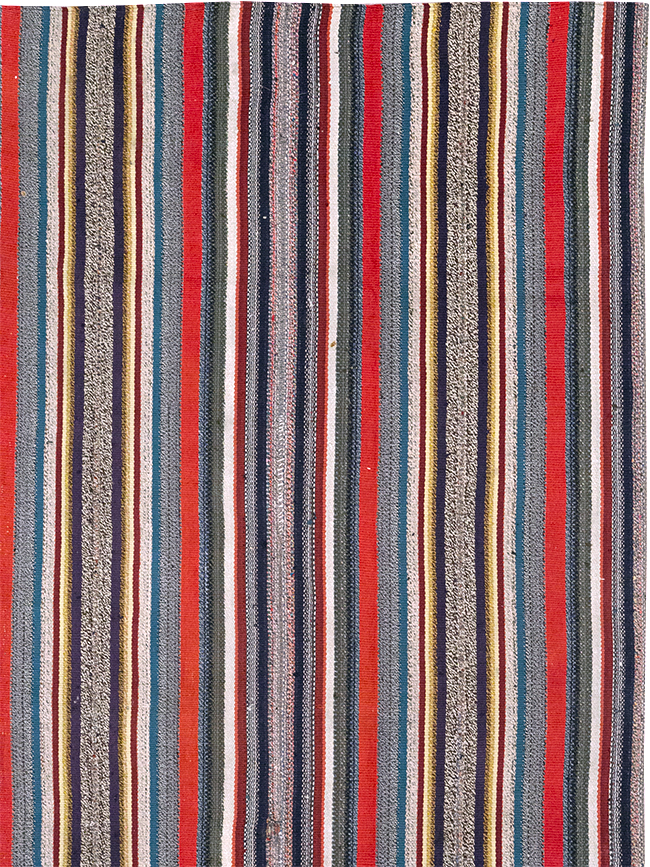 Vintage Persian Flatweave Kilim Accent Rug, No.25268 - Staging