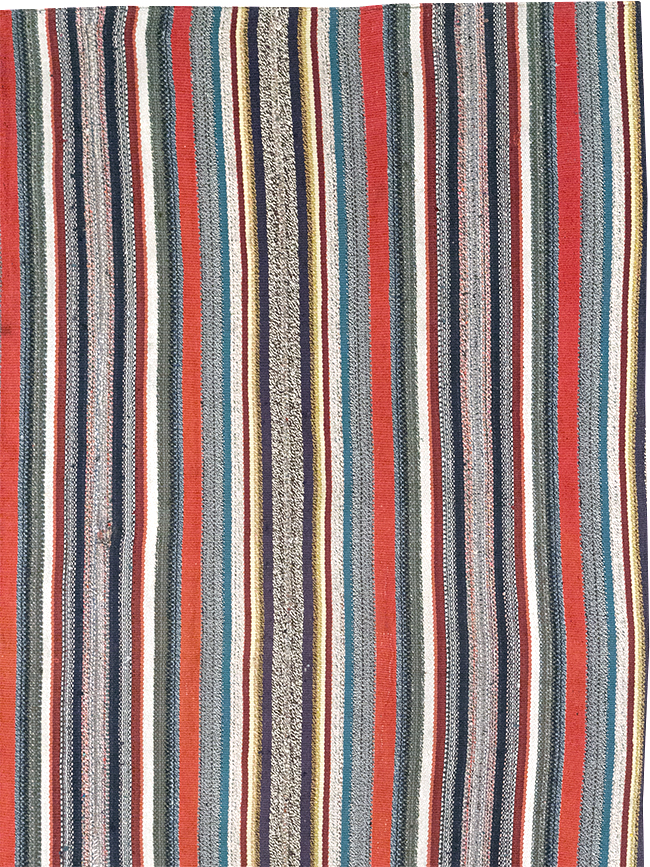 Vintage Persian Flatweave Kilim Accent Rug, No.25268 - Staging