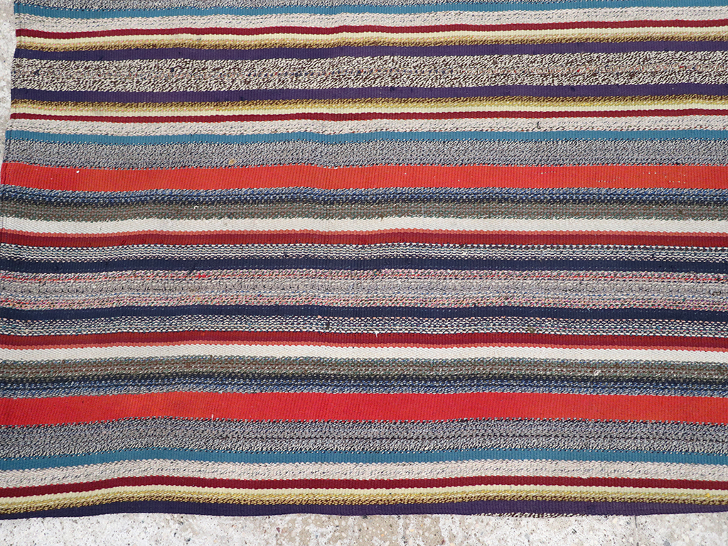 Vintage Persian Flatweave Kilim Accent Rug, No.25268 - Staging