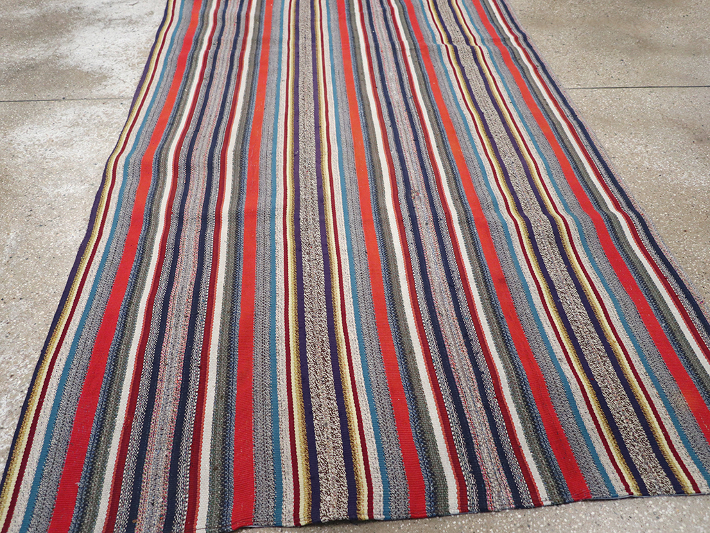 Vintage Persian Flatweave Kilim Accent Rug, No.25268 - Staging