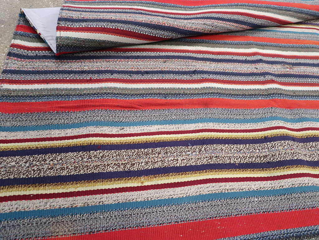 Vintage Persian Flatweave Kilim Accent Rug, No.25268 - Staging