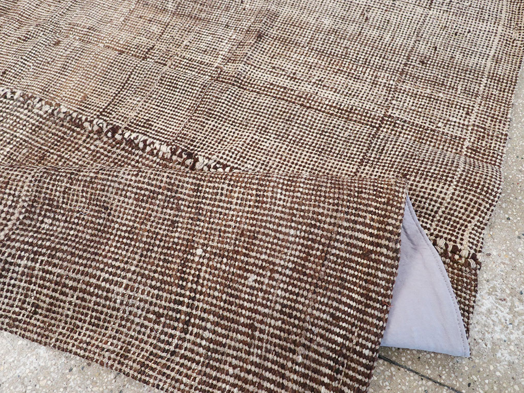 Vintage Persian Flatweave Kilim Square Accent Rug, No.25269 - Staging