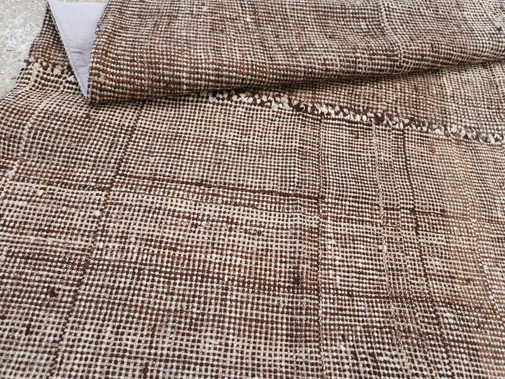 Vintage Persian Flatweave Kilim Square Accent Rug, No.25269 - Staging