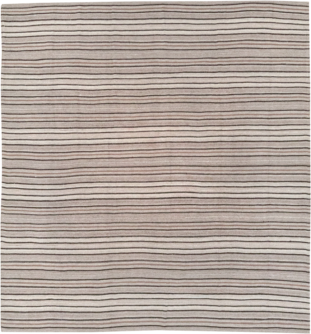 Vintage Persian Flatweave Kilim Room Size Carpet, No.25272 - Staging