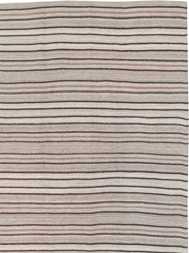 Vintage Persian Flatweave Kilim Room Size Carpet, No.25272 - Staging