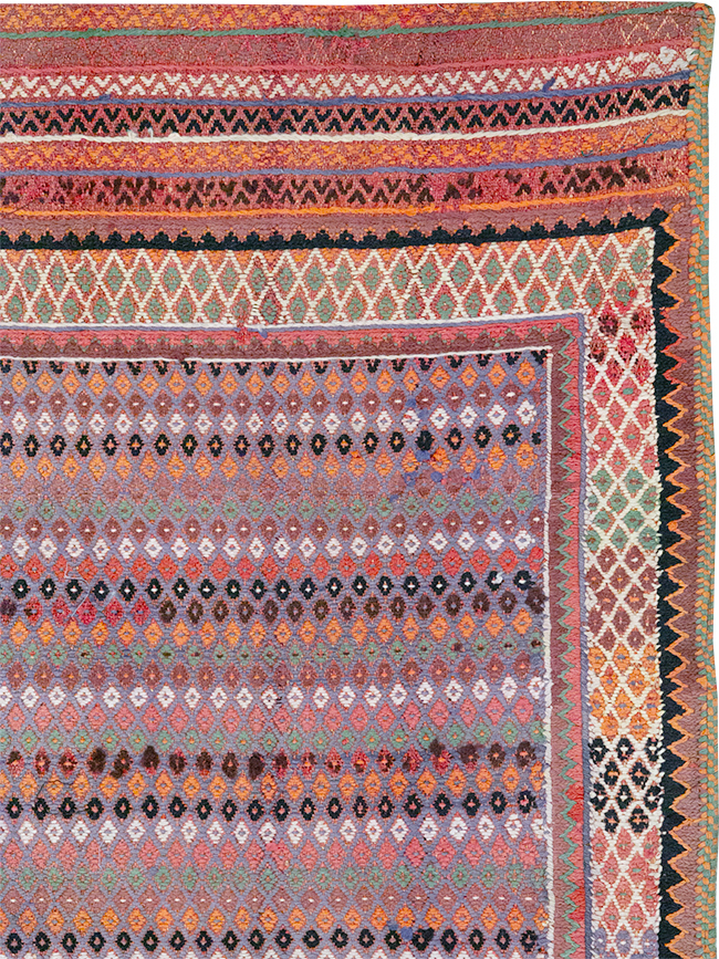 Vintage Persian Flatweave Kilim Accent Rug, No.25273 - Staging