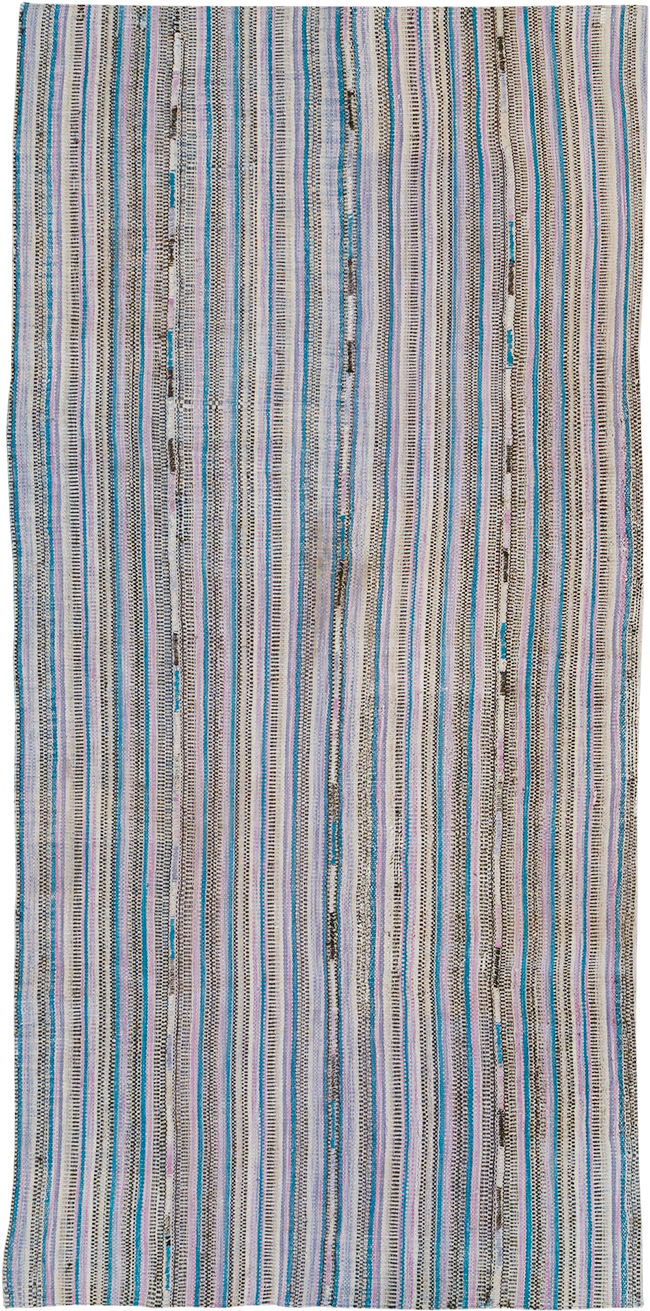 Vintage Persian Flatweave Kilim Accent Rug, No.25279 - Staging