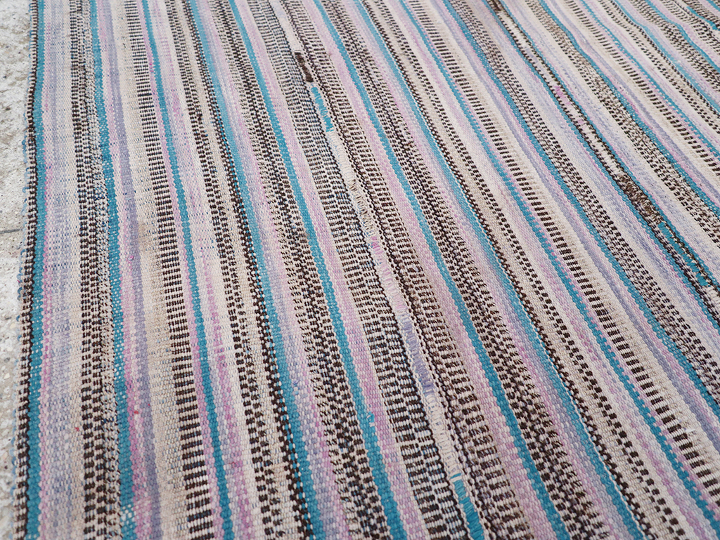 Vintage Persian Flatweave Kilim Accent Rug, No.25279 - Staging