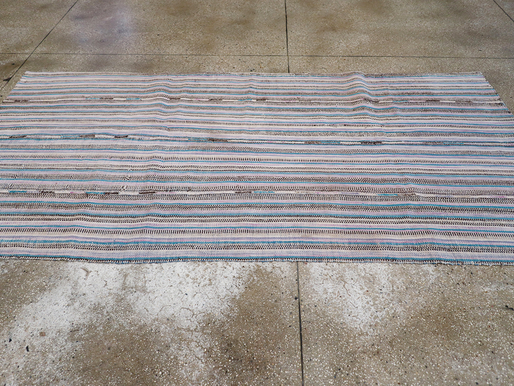 Vintage Persian Flatweave Kilim Accent Rug, No.25279 - Staging