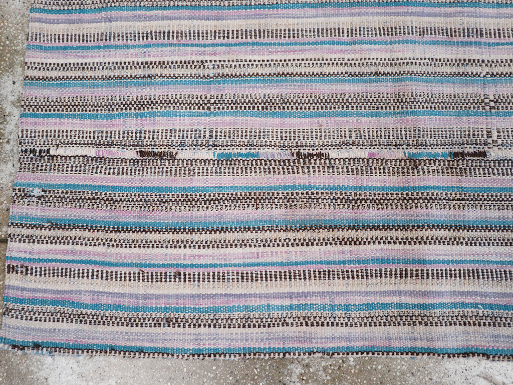 Vintage Persian Flatweave Kilim Accent Rug, No.25279 - Staging