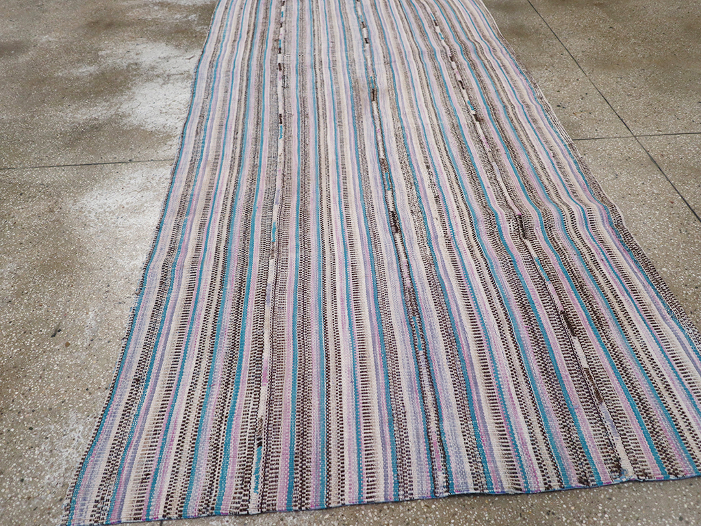 Vintage Persian Flatweave Kilim Accent Rug, No.25279 - Staging
