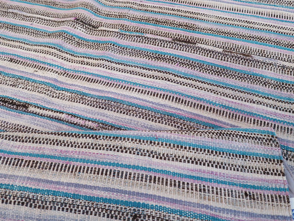 Vintage Persian Flatweave Kilim Accent Rug, No.25279 - Staging