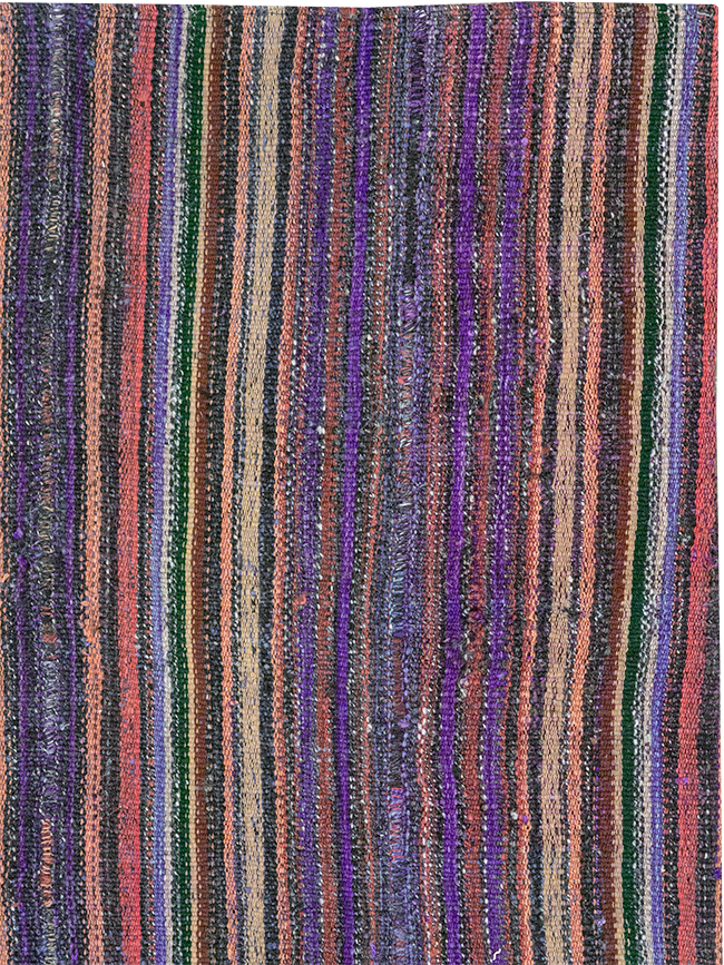 Vintage Persian Flatweave Kilim Accent Rug, No.25282 - Staging