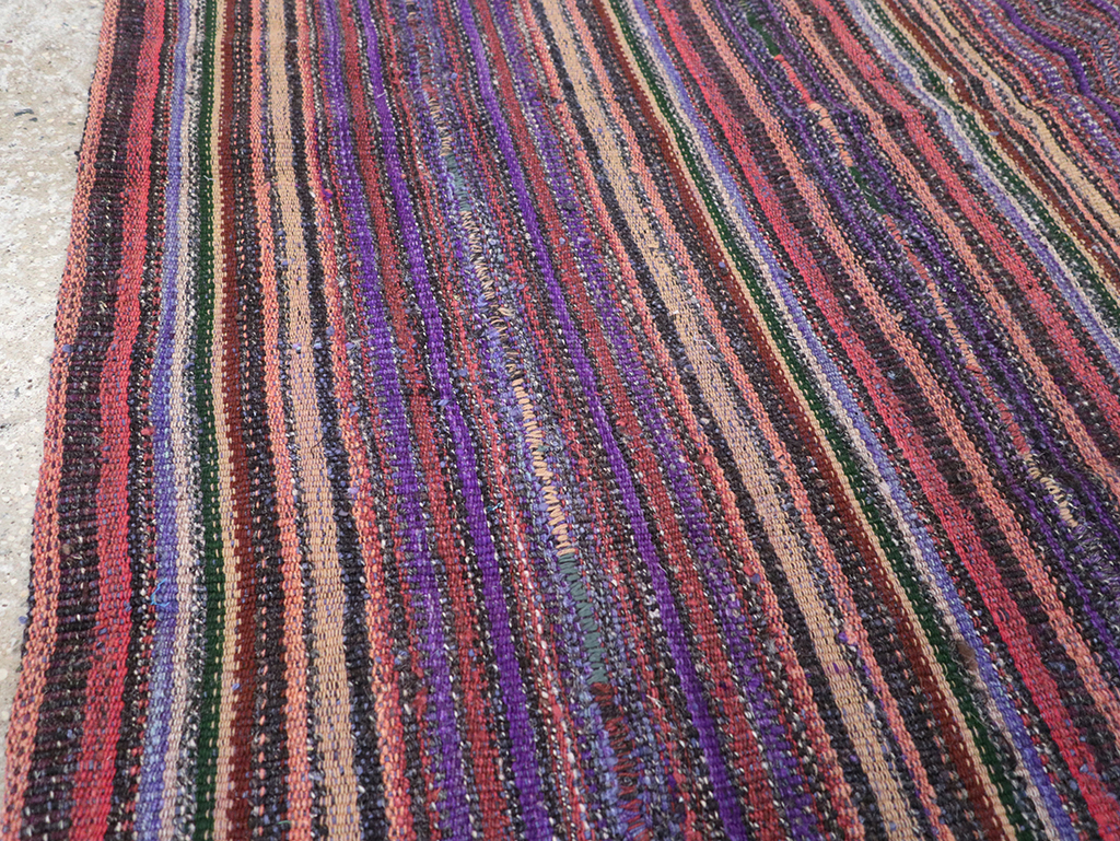 Vintage Persian Flatweave Kilim Accent Rug, No.25282 - Staging