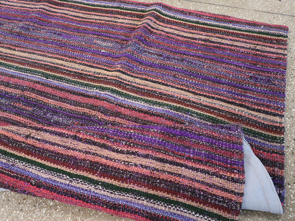 Vintage Persian Flatweave Kilim Accent Rug, No.25282 - Staging