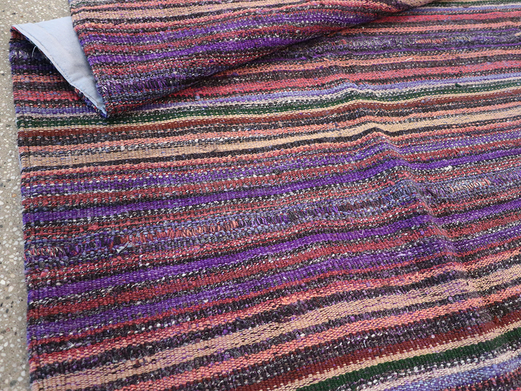 Vintage Persian Flatweave Kilim Accent Rug, No.25282 - Staging